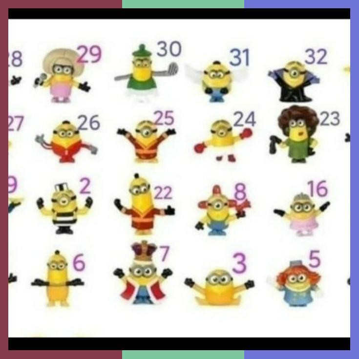 Happy Meal Minion Minions Mcdonalds Mcd Figure Seri Gold