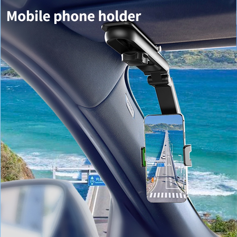 Holder Handphone Multifungsi Dapat Berputar 360 Derajat Untuk Sun Visor Mobil ° Stand Holder Smartphone Universal Bisa Diputar Untuk Sun Visor Mobil