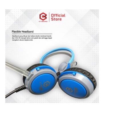 Headset gaming cyborg wired audio mic 3.5mm stereo bass 2m cable rookie chg05 chg-05 - Headphone