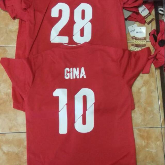 

Sablon nama + no & nama club