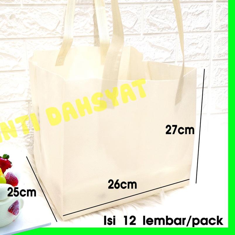 

← Tas KUE / Box Cake Spunbond Goodie Bag Size 25 (isi 12lembar) 26cm x 25cm x27cm Tas Nasi Kotak Box Bag MURAH dan KUAT ♂