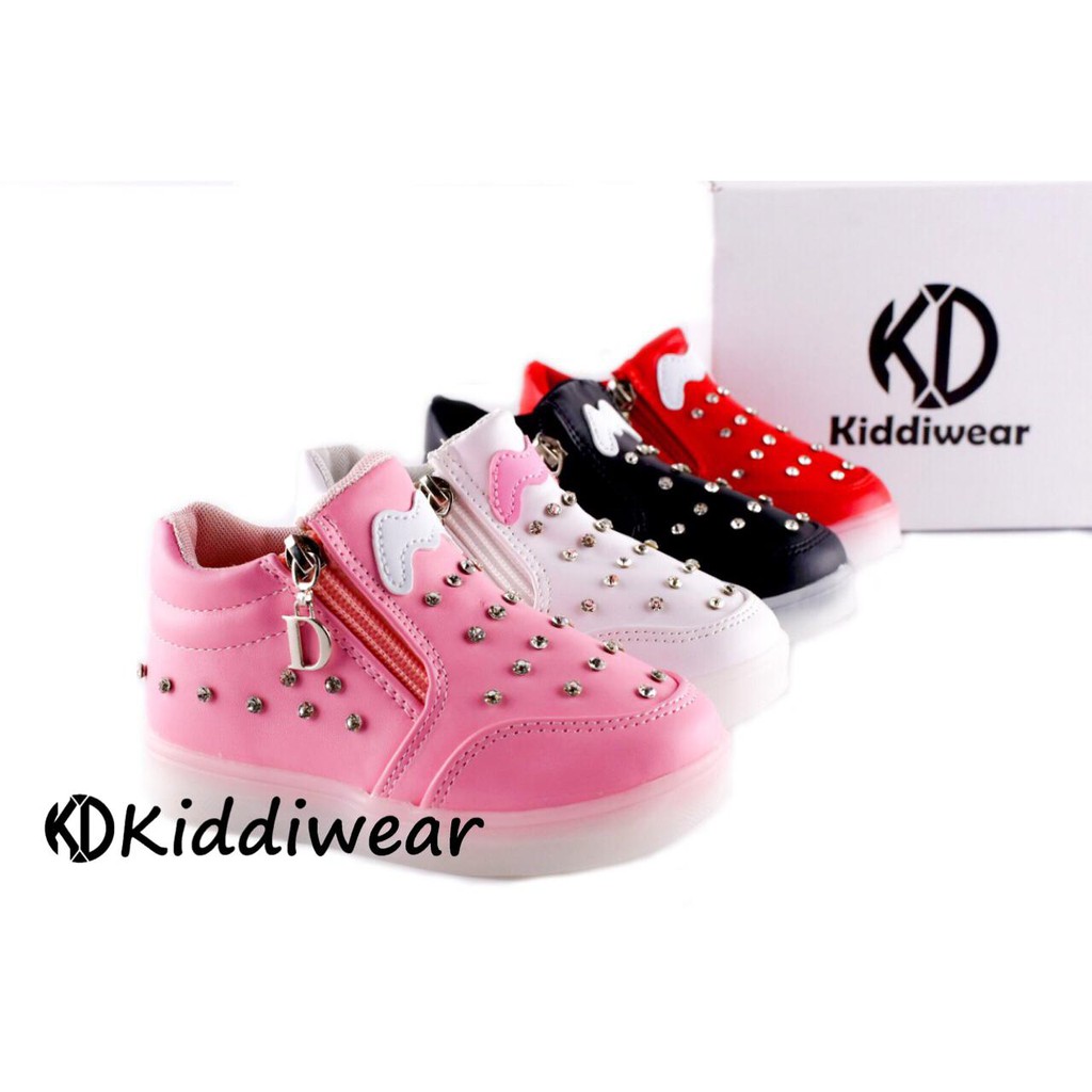 (Kiddiwear) Sepatu anak led / Sepatu Anak Casual Import Usia 1-8 Tahun MBK21