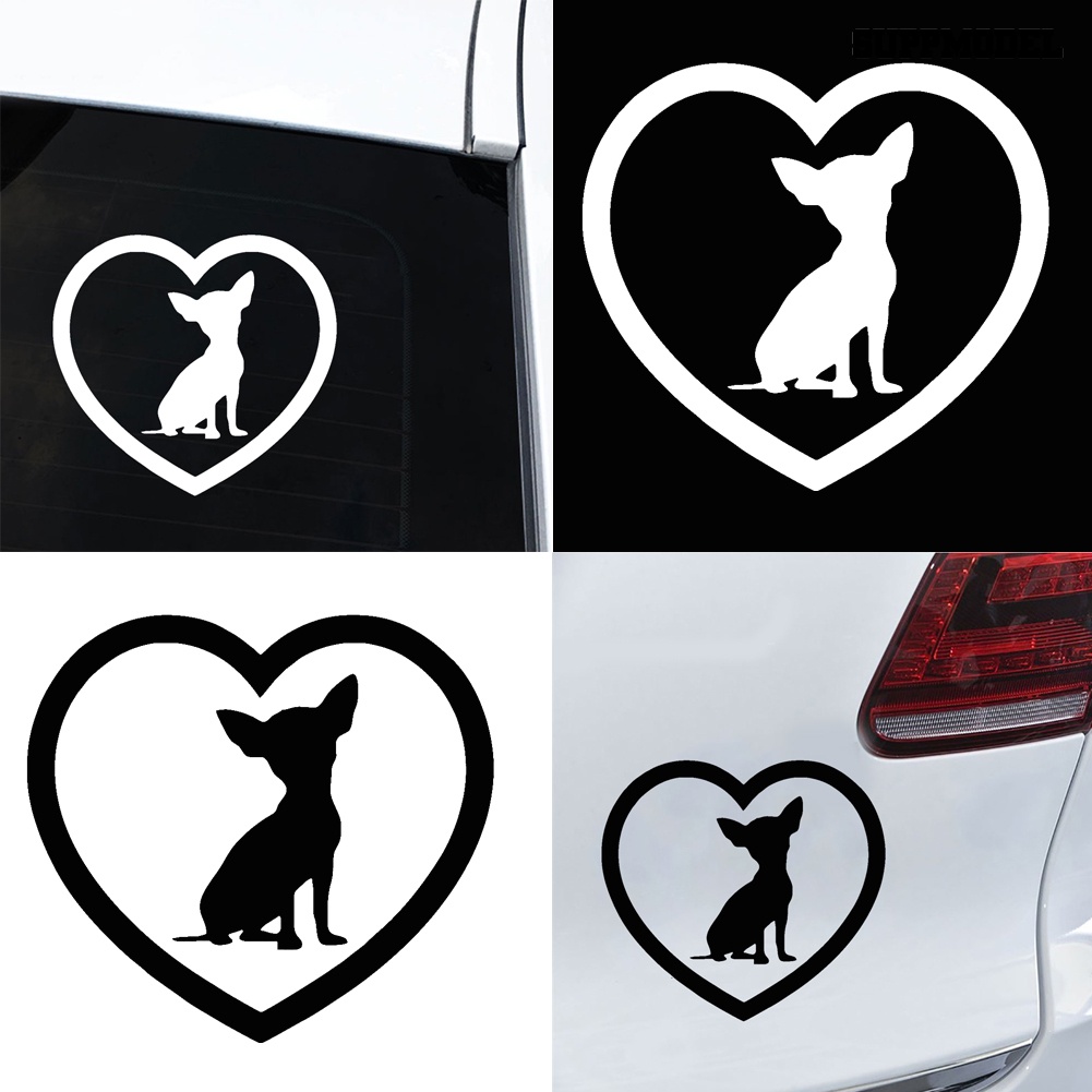 Stiker Reflektif Motif Anjing Chihuahua Untuk Dekorasi Bodykaca Mobil