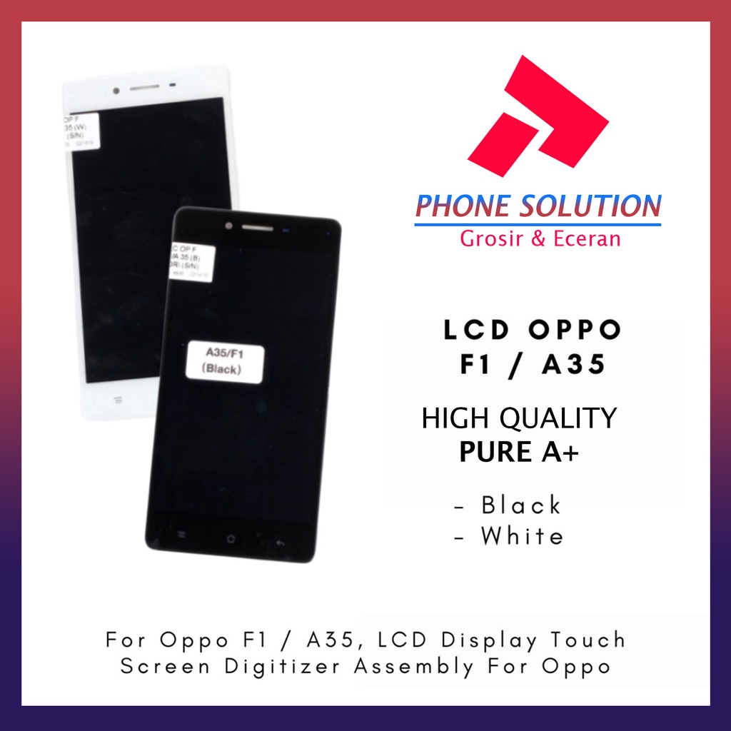 LCD Oppo F1  Oppo A35 F1F Fullset Touchscreen - Parts Kompatibel Dengan Produk Oppo // Supplier LCD Oppo F1 - Garansi 1 Bulan