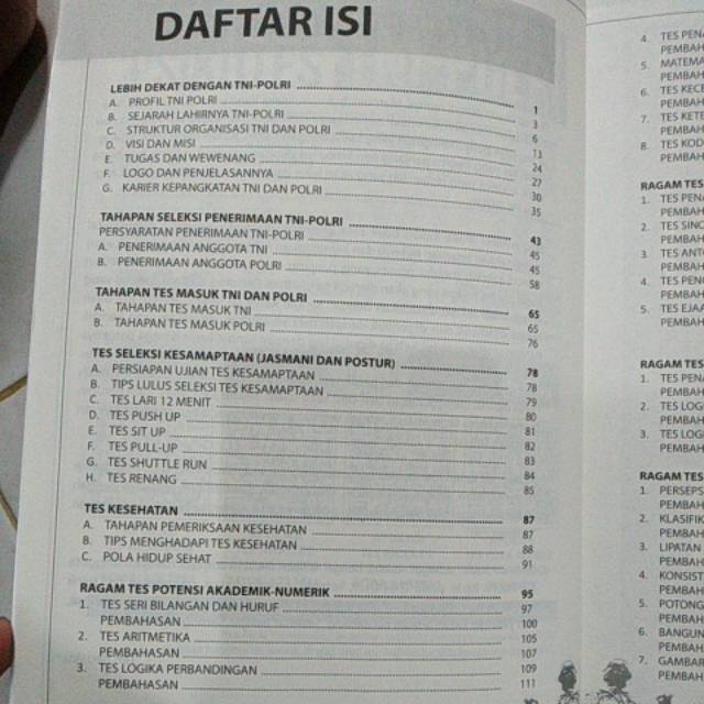 Buku Tni Polri Bedah Psikotes Rekruitmen Tni Polri Shopee Indonesia