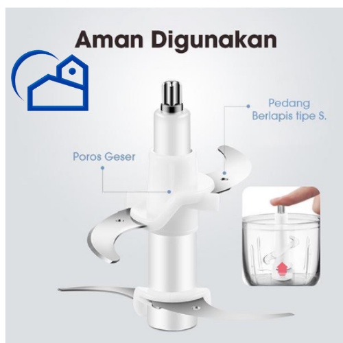 Chopper Blender 3 in 1 Multifungsi Elektrik / Blender Daging , Sayuran , Biji-bijian,Buah 3 in 1 Elektrik /  Mesin Penggiling Daging/Sayur Chopper Meat Grinder 7888