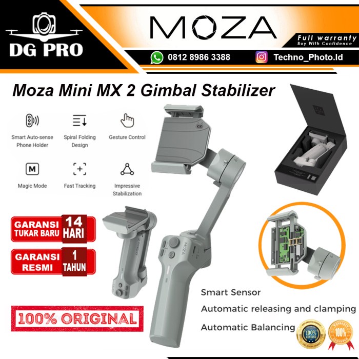 {adenastore} Moza Mini S Essentials 3-Axis Smartphone Gimbal Stabilizer - RESMI - MINI MX 2 NEW Limi