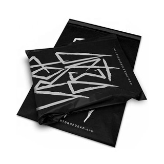 20x40cm Polymailer HITAM GLOSSY Custom Sablon Plastik 20x40cm Polymailer HITAM GLOSSY Custom Sablon Plastik
