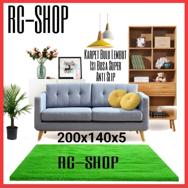 Termurah Kasur Lantai Busa Tebal (200x140)/Karpet Bulu Rasfur Polos Lembut