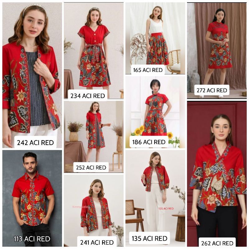 135 ACI RED - 241 ACI RED - 113 ACI RED - 262 ACI RED - 242 ACI RED - 252 ACI RED - 234 ACI RED - 272 ACI RED - 186 ACI RED - 165 ACI RED - SERAGAM BATIK - BATIK COUPLE