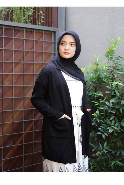 Cardigan Wanita Rajut Halus Long Cardigan BELLE Oversize By Galleraj