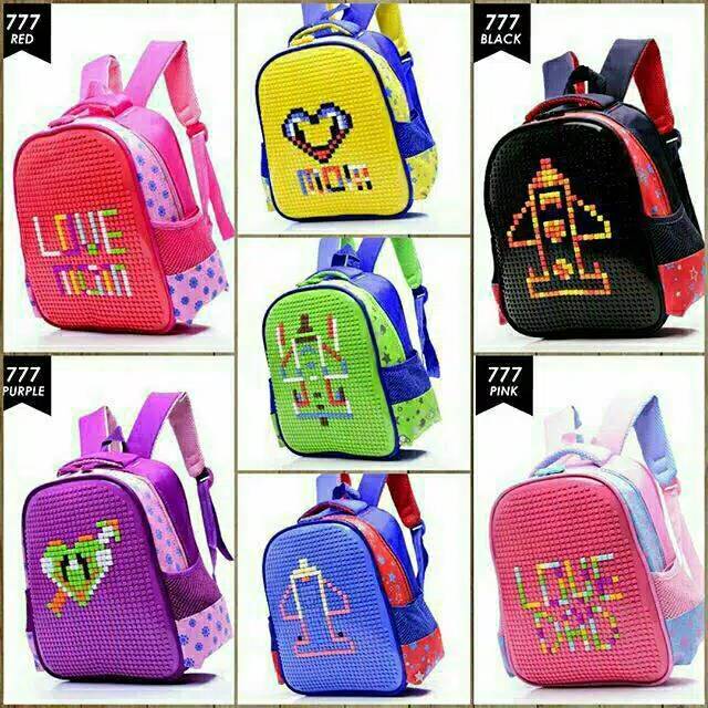 TAS LEGO RANSEL SEKOLAH MAKE UR LEGO