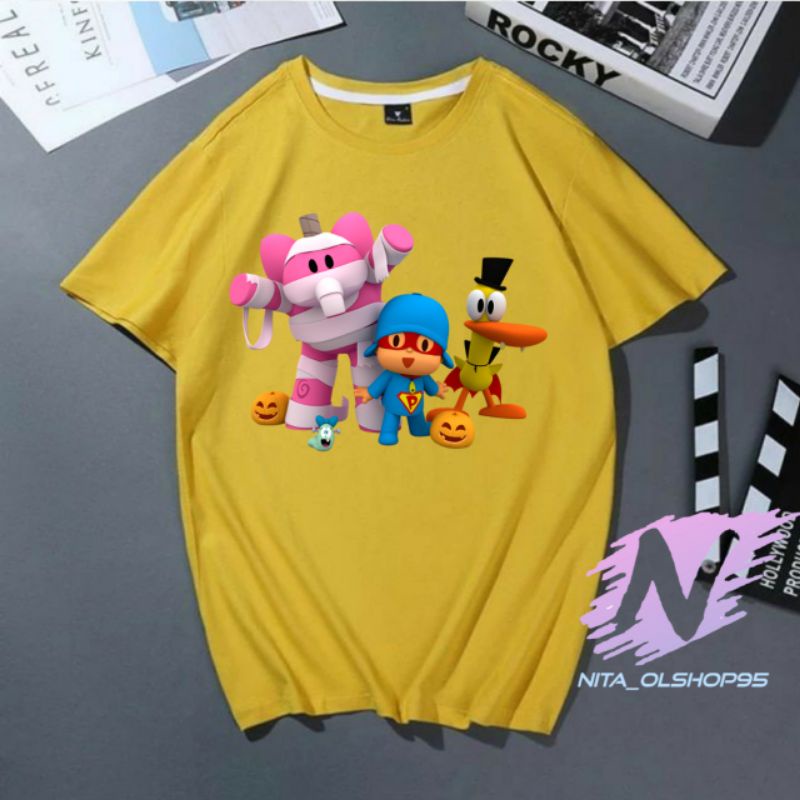 kaos pocoyo baju anak pocoyo animasi