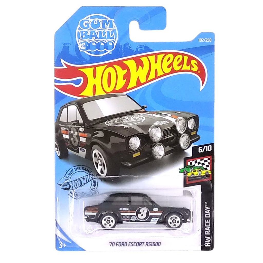 Hot Wheels Race Day 70 Ford Escort RS1600 Hitam Mainan Mobil Hotwheels