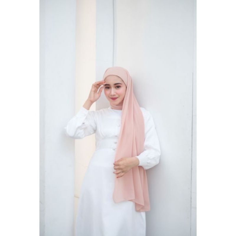 PASHMINA + INNER KARET 2IN1 / PASHMINA CIPUT / CERUTY BABYDOLL BY DESMONDA |Fashion