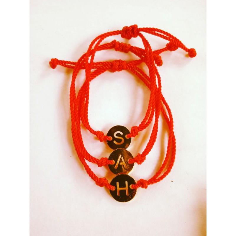 GELANG INISIAL HURUF, GELANG HURUF LAPIS EMAS