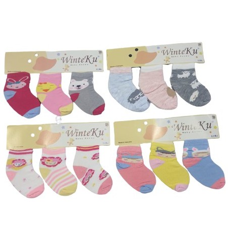 Kaos Kaki Bayi Newborn 3pcs Laki-Laki Perempuan Baby Socks 3 pasang 2 pasang 0-6 bulan Katun