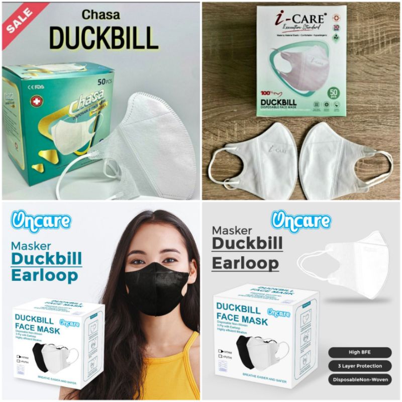 MASKER DUCKBILL GARIS CHASA ICARE ONCARE FULL SERIES PASTI ORIGINAL