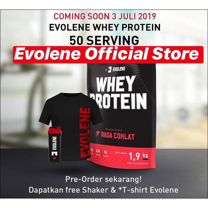 

EVOLENE WHEY PROTEIN 1,9 KG 50 SACHET SERVING SUSU EVO WHEY GYM