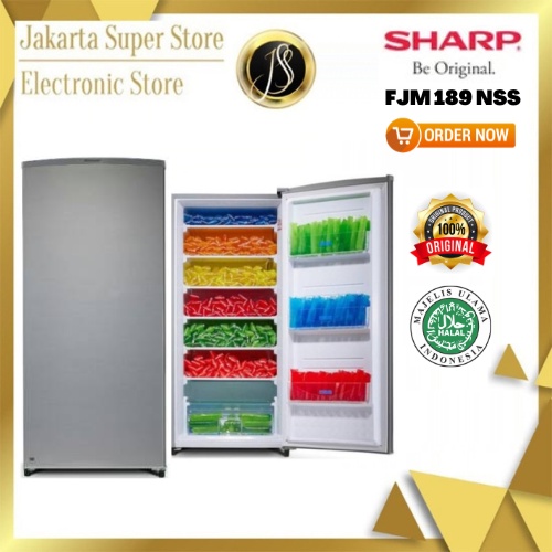 SHARP FJM 189 NSS KULKAS FREEZER 6 RAK