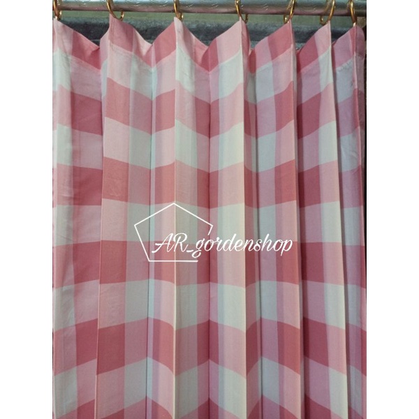 gorden jendela gorden minimalis gorden pintu / gorden  tirai motif kotak kotak