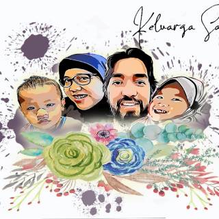  Edit  Foto  Karikatur Cetak Bingkai A4 Saffana Desain  