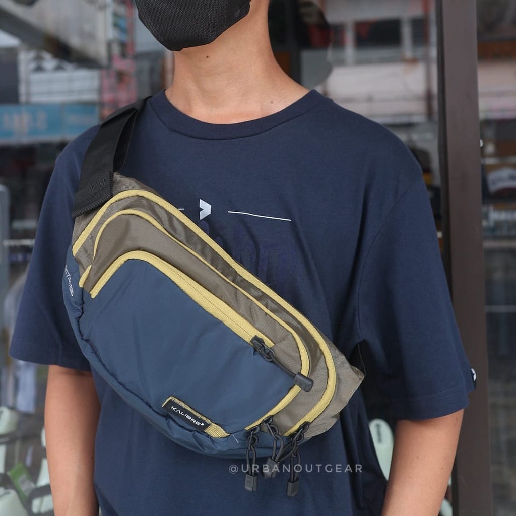 Waistbag Kalibre Projection Navy - Khaki Pria