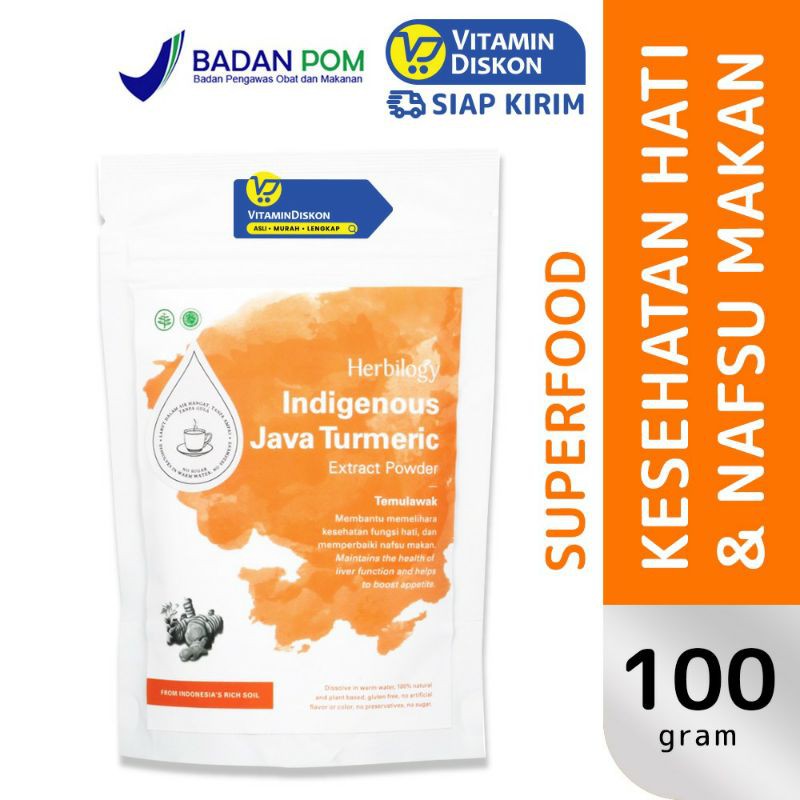 Herbilogy Indegenous Java Turmeric | Ekstrak Temulawak Untuk Nafsu Makan BPOM 100gr