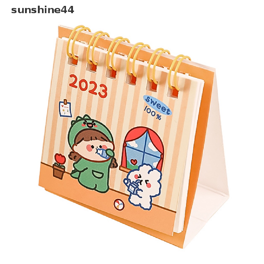 Sunshine 2023 Kalender Meja MIni Motif Kelinci / Anjing Lucu