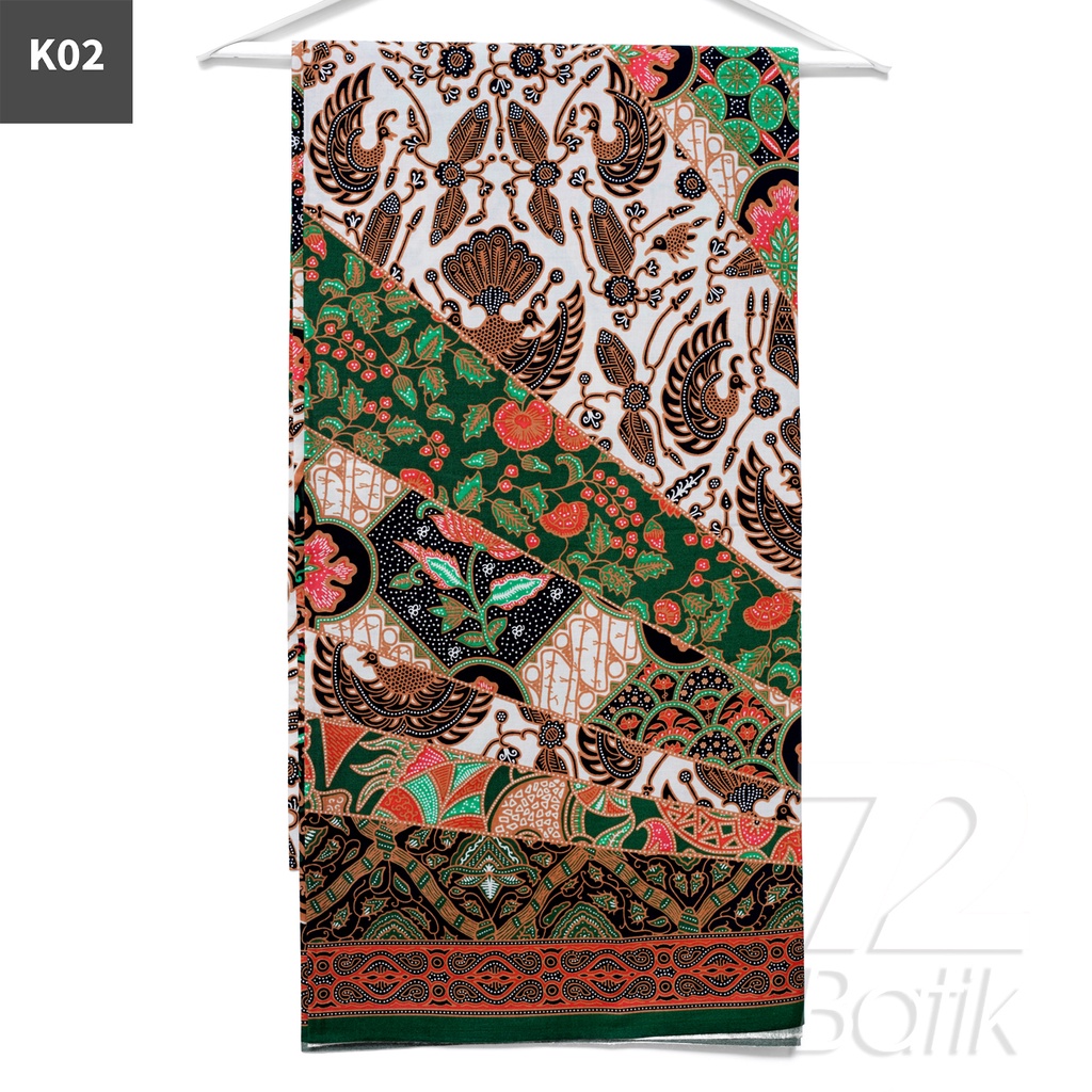 KAIN BATIK PREMIUM Bahan Katun Motif Multi Warna Hitam 721474 Cap 72 Jarik Jarit Samping Kebat Panjang Batik Katun Modern Premium Bahan Seragam Batik Pernikahan Kantor Keluarga Murah Kamen Jadi Batik Bali Lembaran