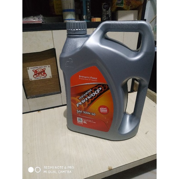 Oli Pertamina PrimaXP SAE 20w-50 API-SL 4Liter Original ASLI Oli Mobil Motor Galon