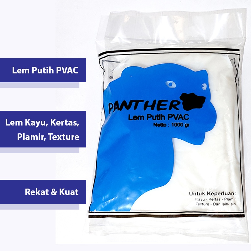 Lem Putih PVAC Panther Lem Kayu Lem Kertas Lem Plamir Texture