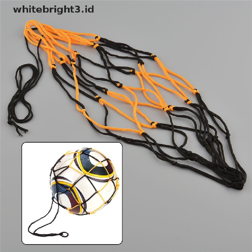 (whitebright3.id) Jaring Bola Sepak Bahan Nilon Dengan Tas Mesh