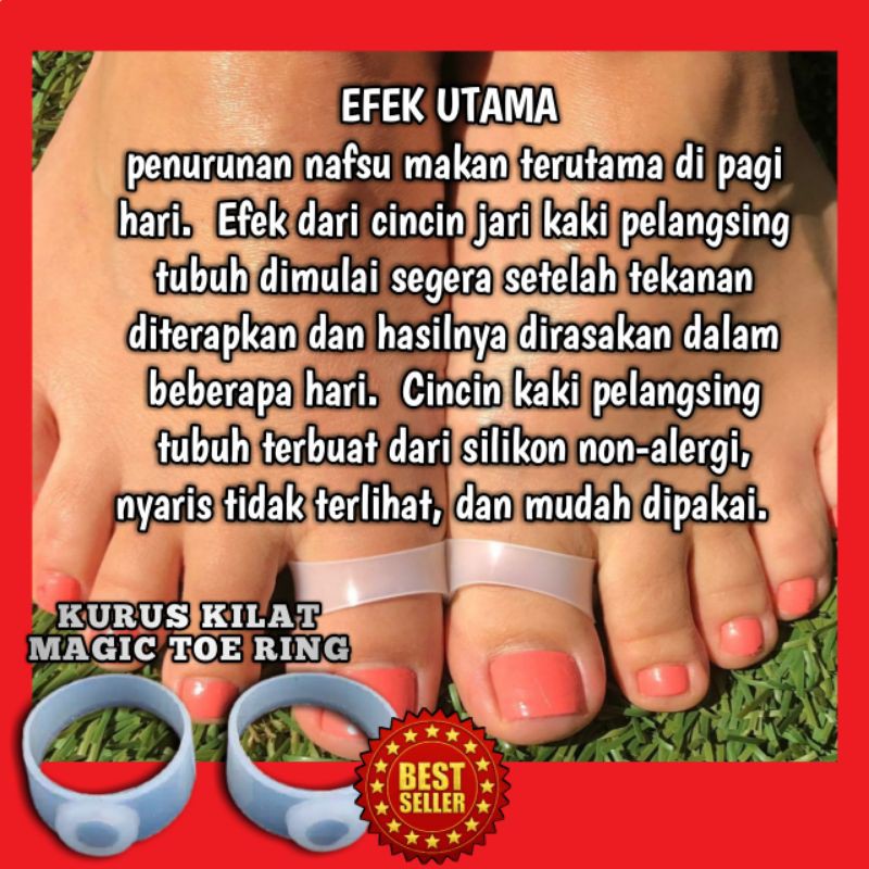 CINCIN PELANGSING Magic Toe Ring Penurun Berat Badan No Pelangsing Obat Diet Korset Herballife