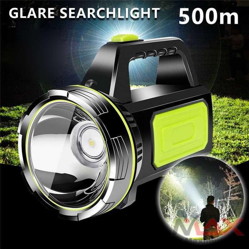 Senter LED SUPER TERANG outdoor Super Bright Rechargeable 10W 13500 Lumens waterproof anti air 13500LM Portable LED Spotlight Camping Lantern Waterproof Flashlight Searchlight USB Rechargeable Hiking Light Portable Torch