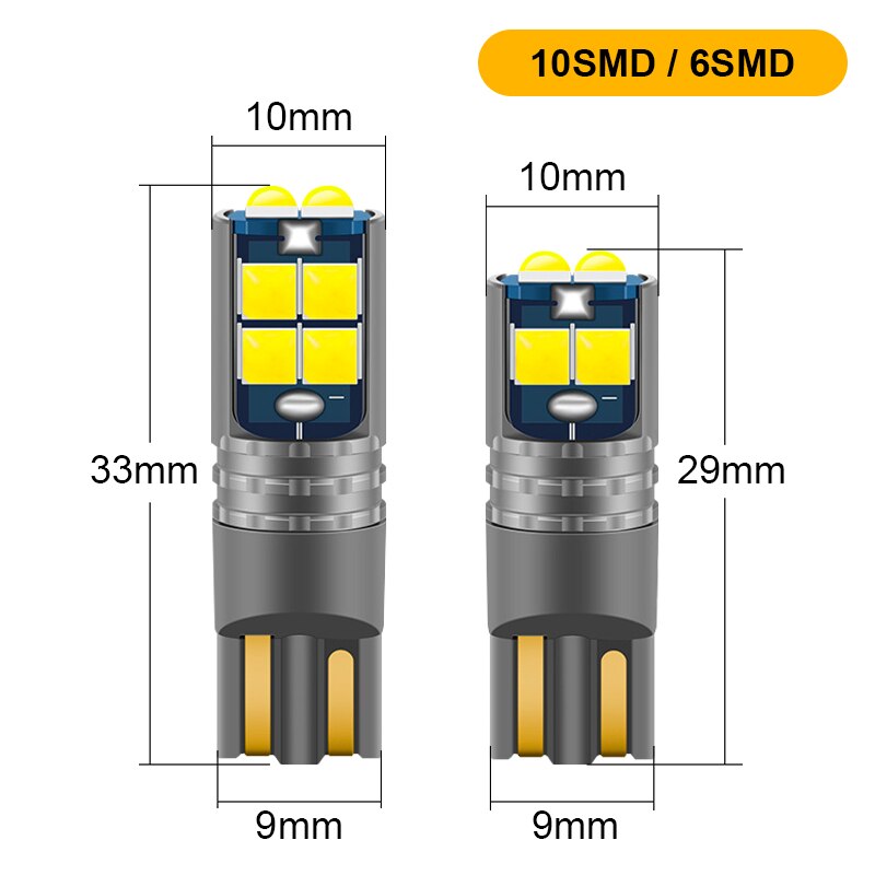 1 PC W5W T10 Lampu LED Canbus untuk Lampu Parkir Mobil Lampu Interior 3030 Chip Lampu Sein Plat Lampu Izin Lampu