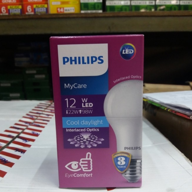 Philips Led Bulb MYCARE 12Watt Putih / Kuning