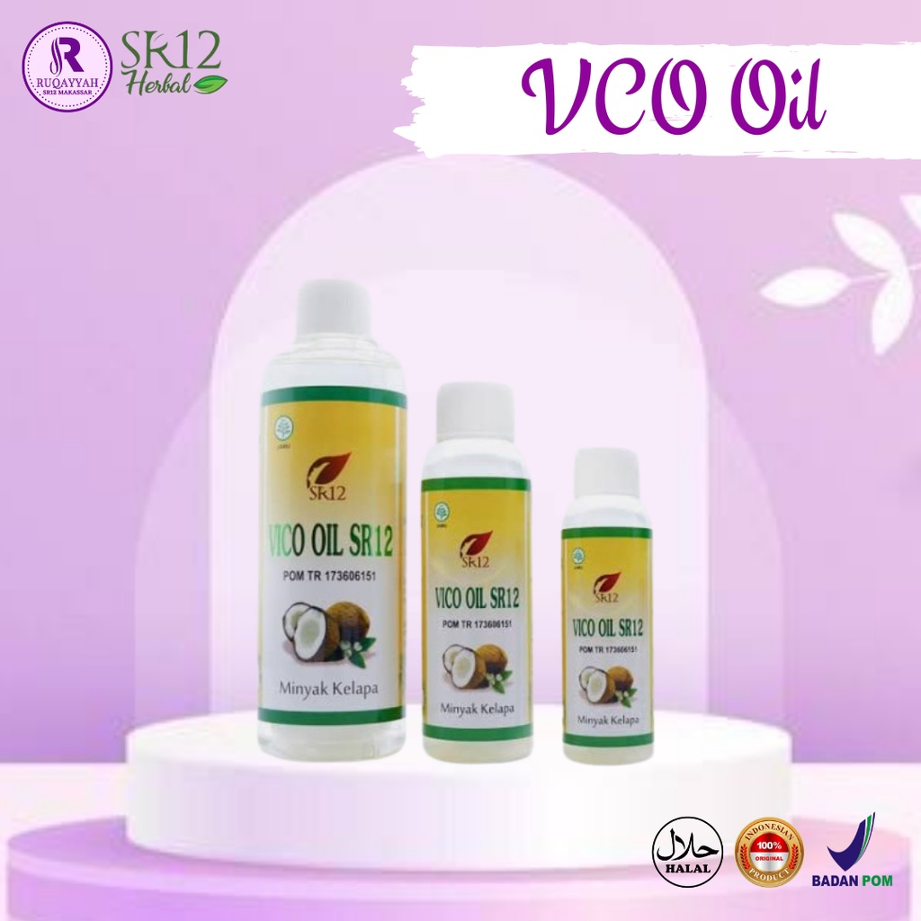 SR12 MAKASSAR Vico oil SR12 / Vco Oil / Obat gatal / obat pelebat rambut / penambah nafsu makan anak / minyak kelapa murni - ruam popok - obat biang keringat bayi