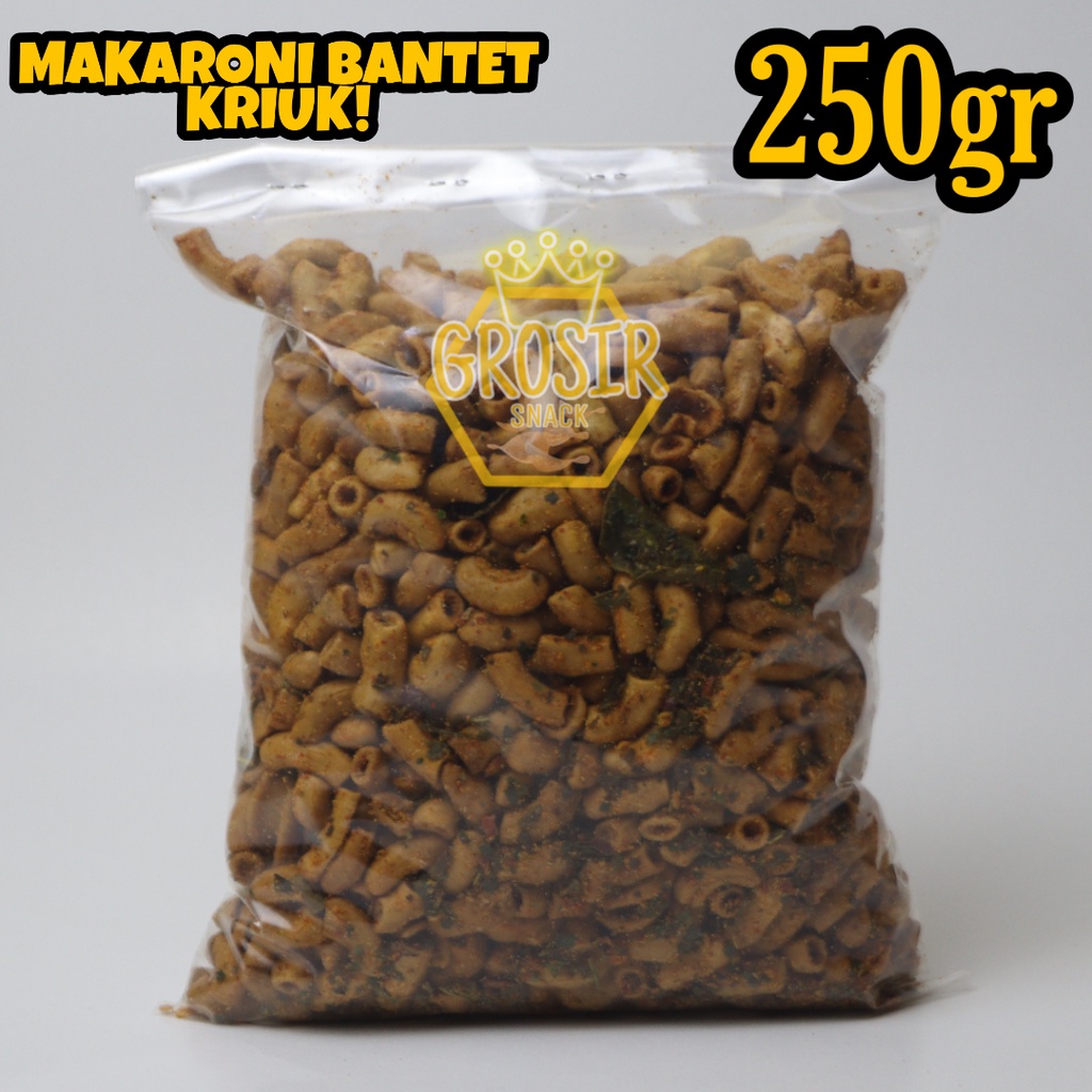 Makaroni Bantet Kriuk Seblak 250gr+ Daun jeruk grosir murah