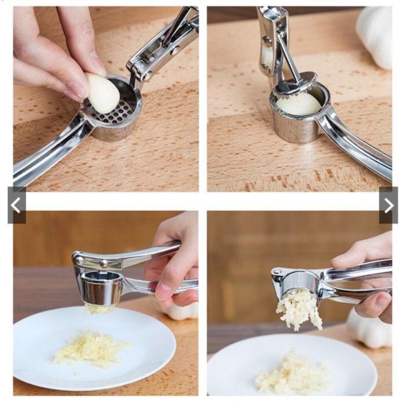 Alat Pencacah Penghancur Bawang Garlic Press Stainless Steel