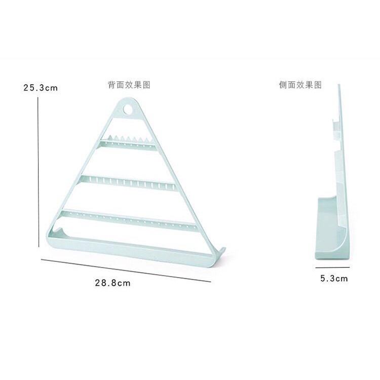 Rak Display Perhiasan Anting Bentuk Segitiga Model Kreatif