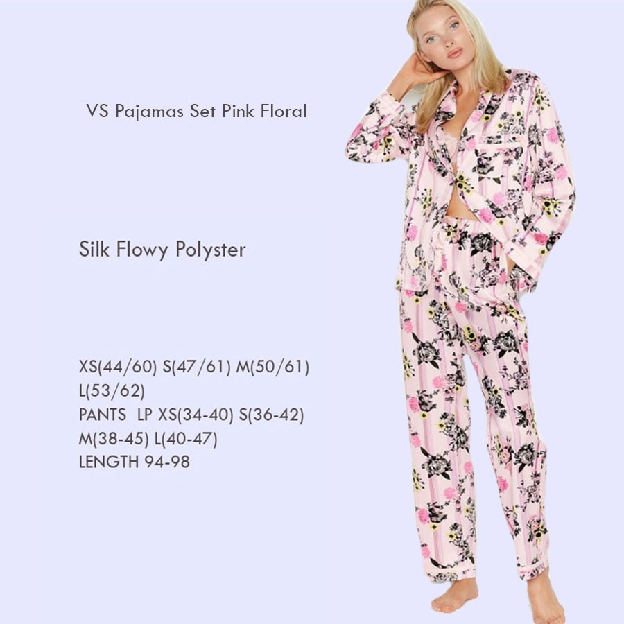 VS Set Pajamas Floral Pink