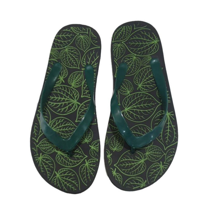 Sandal Jepit Motif Daun Sirih