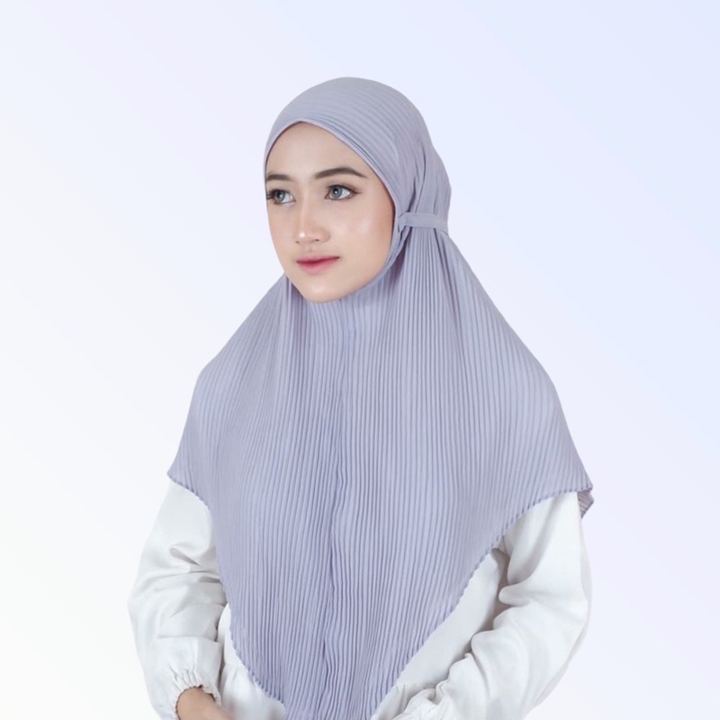 PROMO!! Jilbab / Hijab KHIMAR PLISKET Instan Syari Bahan Diamond Italiano - Kerudung Tali maryam