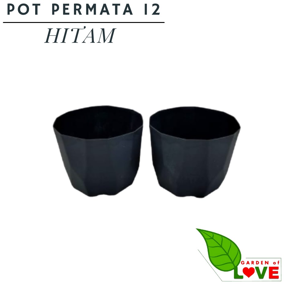 Rajaindobekasi Pot Permata 12 Hitam DA 10,5cm Garden Of Love Pot Plastik Kaktus Murah Uk Mirip Pot Tawon 10 12 cm