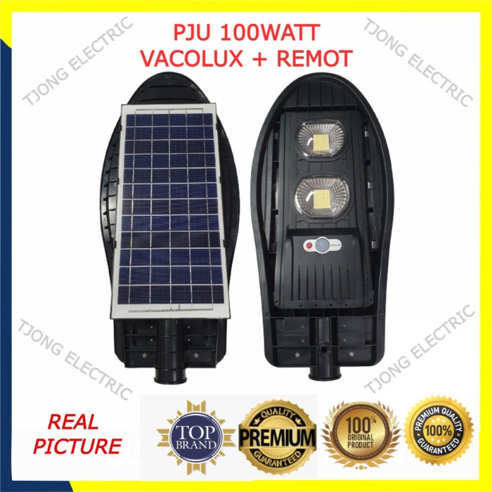 Lampu Pju Solar Cell Tenaga Surya Matahari Led Vacolux 100 Watt 100W
