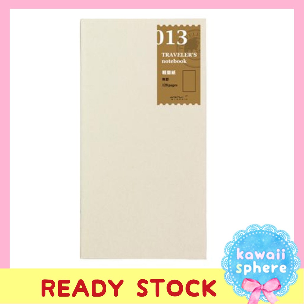 

Midori Traveler's Notebook Refill 013 Lightweight Paper | Regular Size | Travelers Notebook