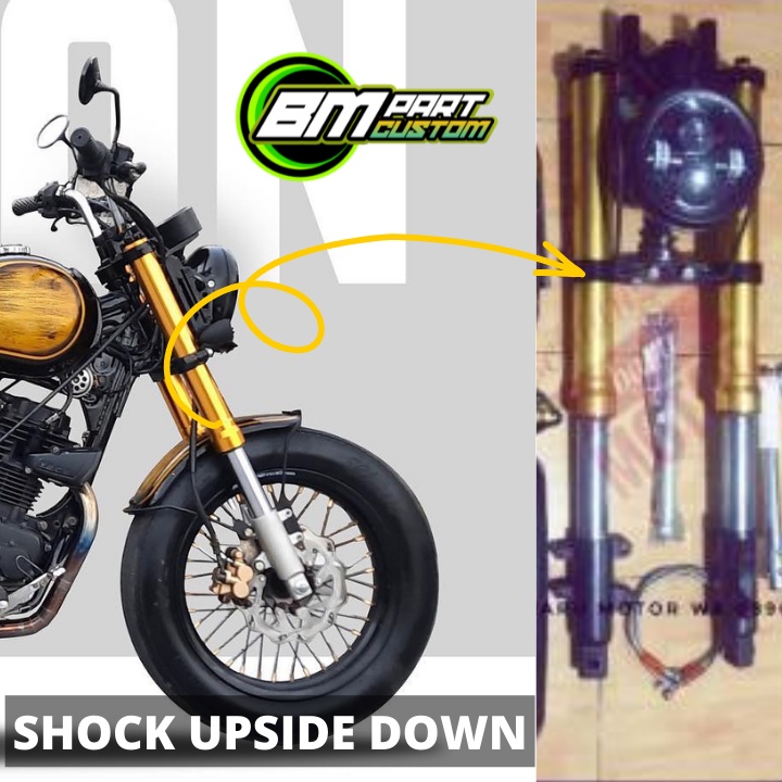 SHOCK UPSIDE DOWN  FULL CNC VERZA MEGAPROMONO TIGER GL SCORPIO THUNDER CBR VIXION PNP