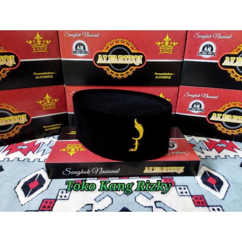 Peci Kujang Songkok Hitam Logo Bordir