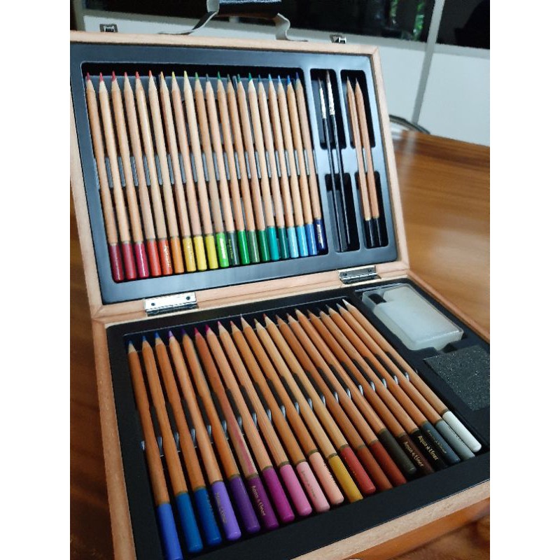 Jual Fantasia Premium Watercolour Pencil Art Wooden Box - 40 Indonesia|Shopee Indonesia